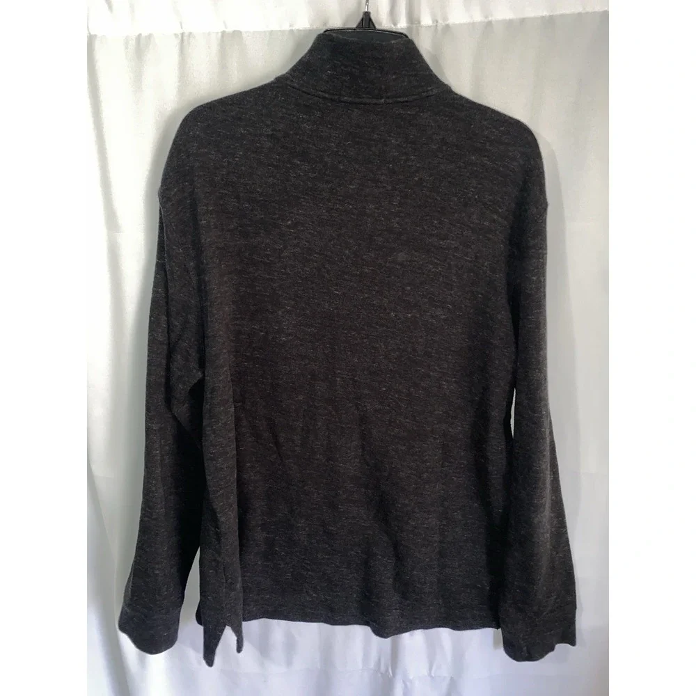 Polo Ralph Lauren Estate Rib Heathered Charcoal‎ 1/4 Zip Pullover Mens Medium